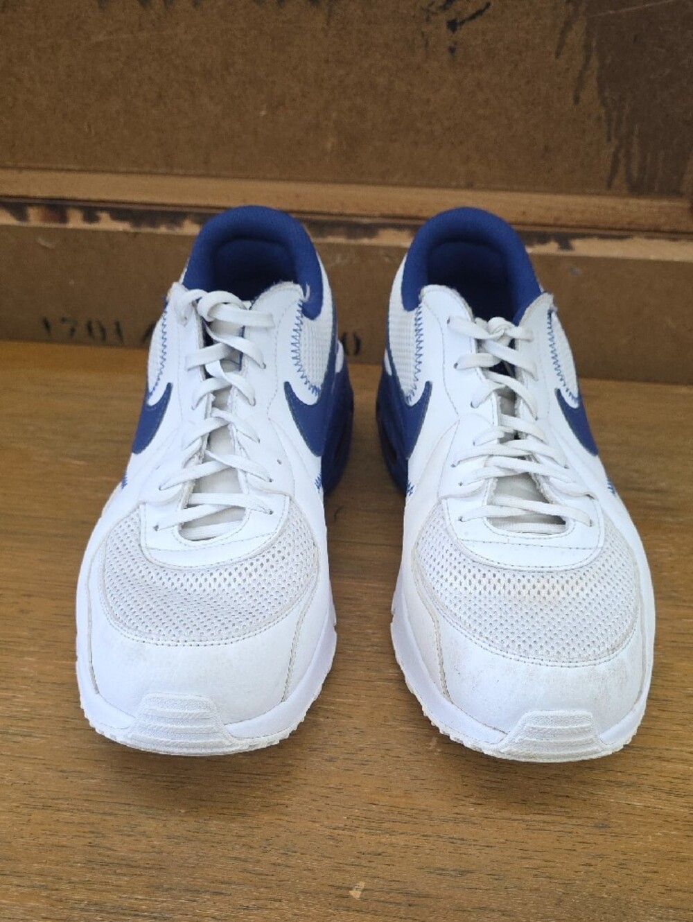 Nike Men's White & Blue Air Max Lifestyle Sneakers - Picture 3 of 11